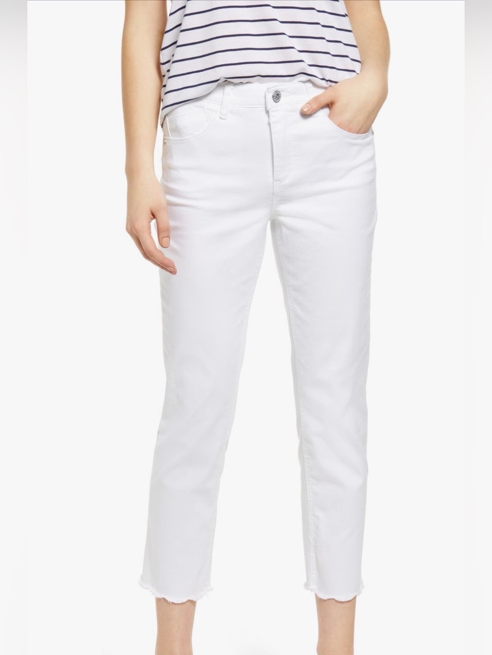 Wit & Wisdom White Hem Straight Leg Jeans